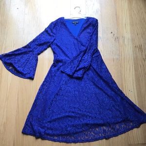 Blue lace dress